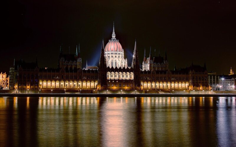 Hungarian Parliament at night