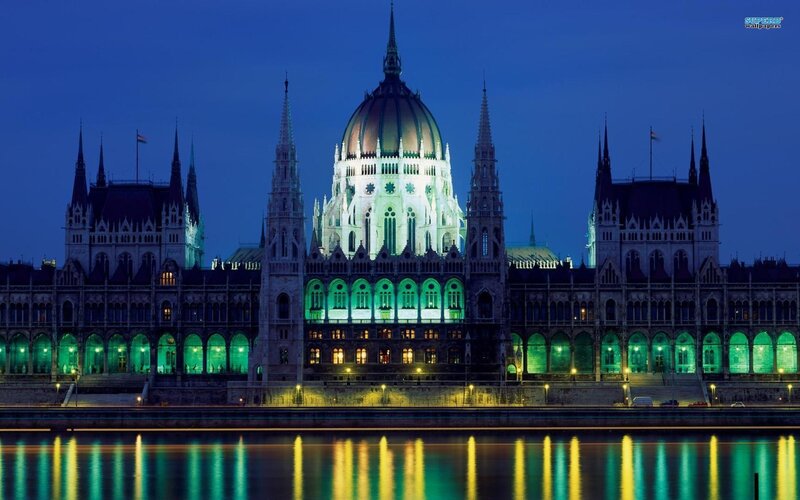 Hungarian Parliament at night