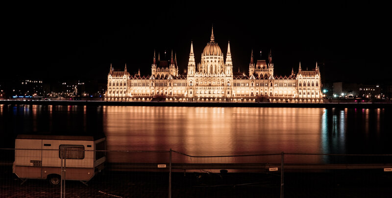 Hungarian Parliament Building — Black, Serene, Night