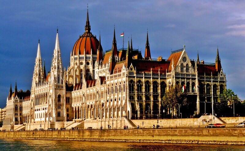 Hungarian Parliament Building — Blue, Dramatic, Sunset
