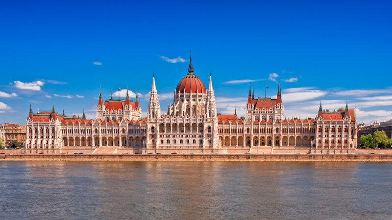 Hungarian Parliament Building — Blue, Serene, Afternoon, Photograph