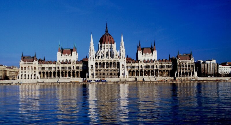 Hungarian Parliament Building — Blue, Serene