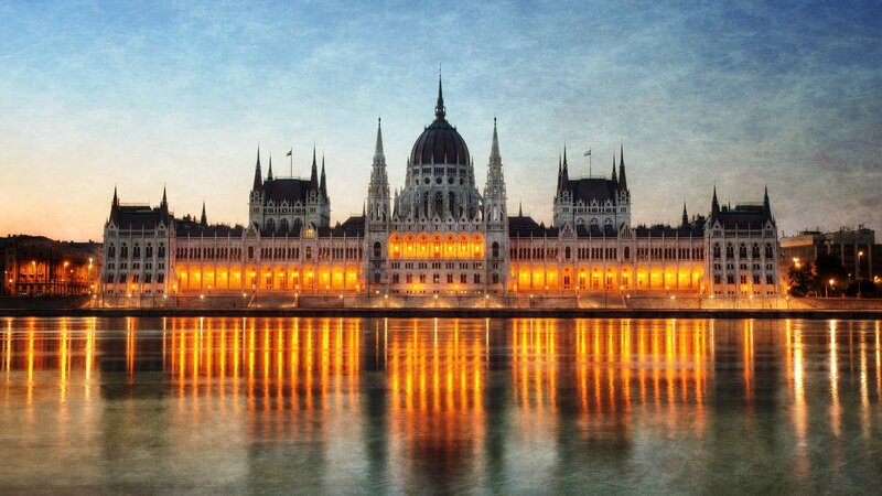 Hungarian Parliament Building — Orange, Serene