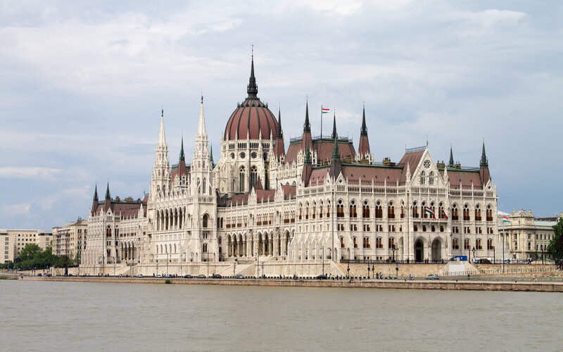 Hungarian Parliament Building — White, Serene