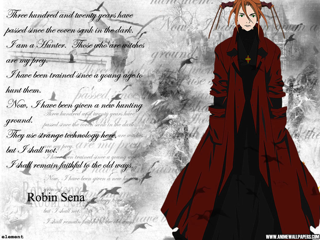 Hunter character with quote