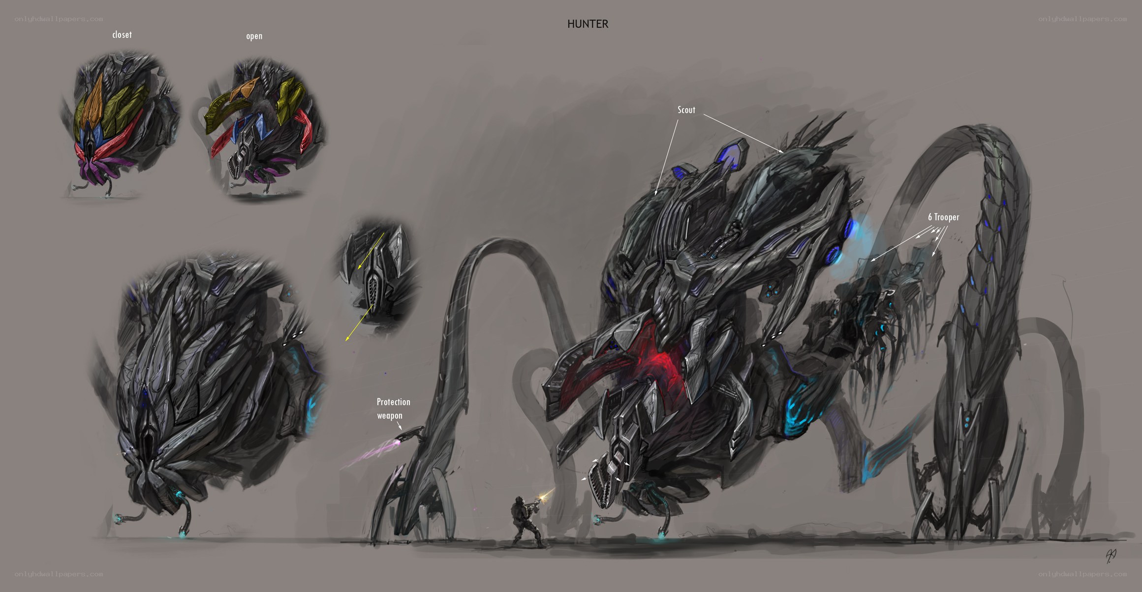 Hunter concept art