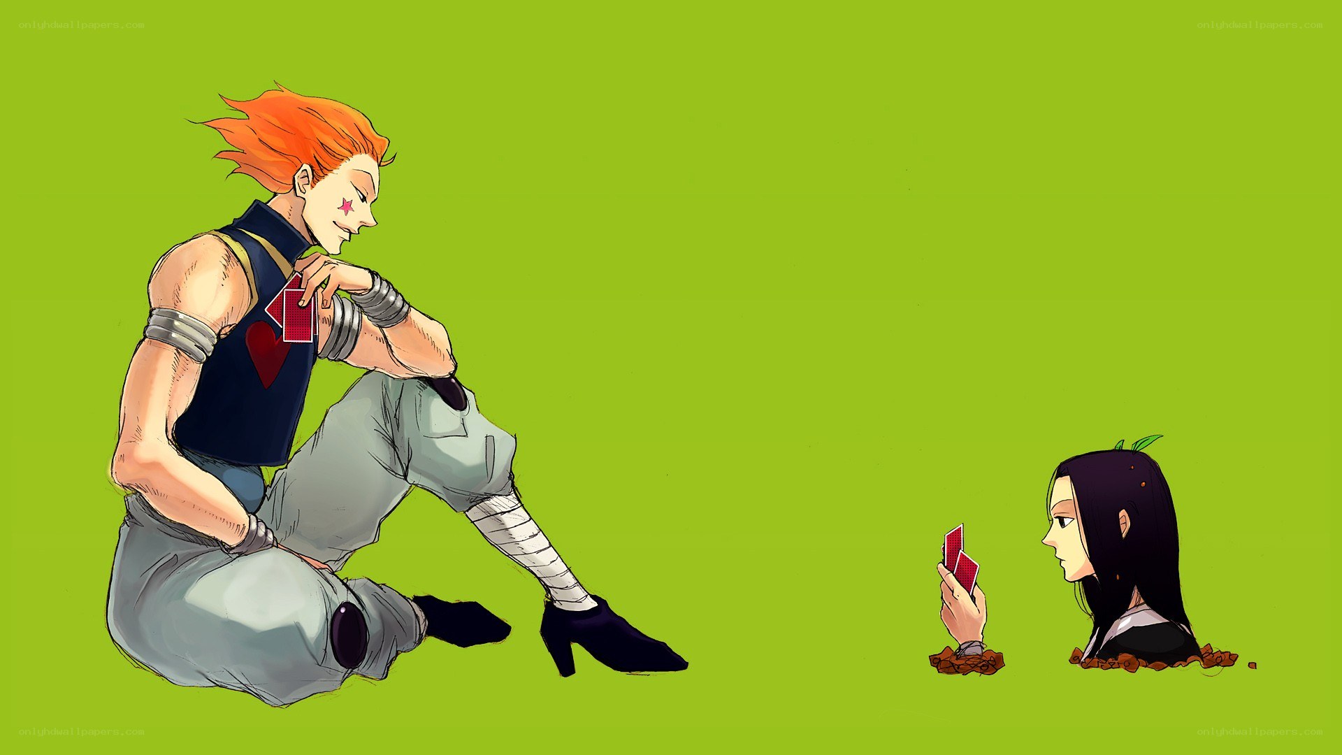 Hunter x Hunter characters playing cards