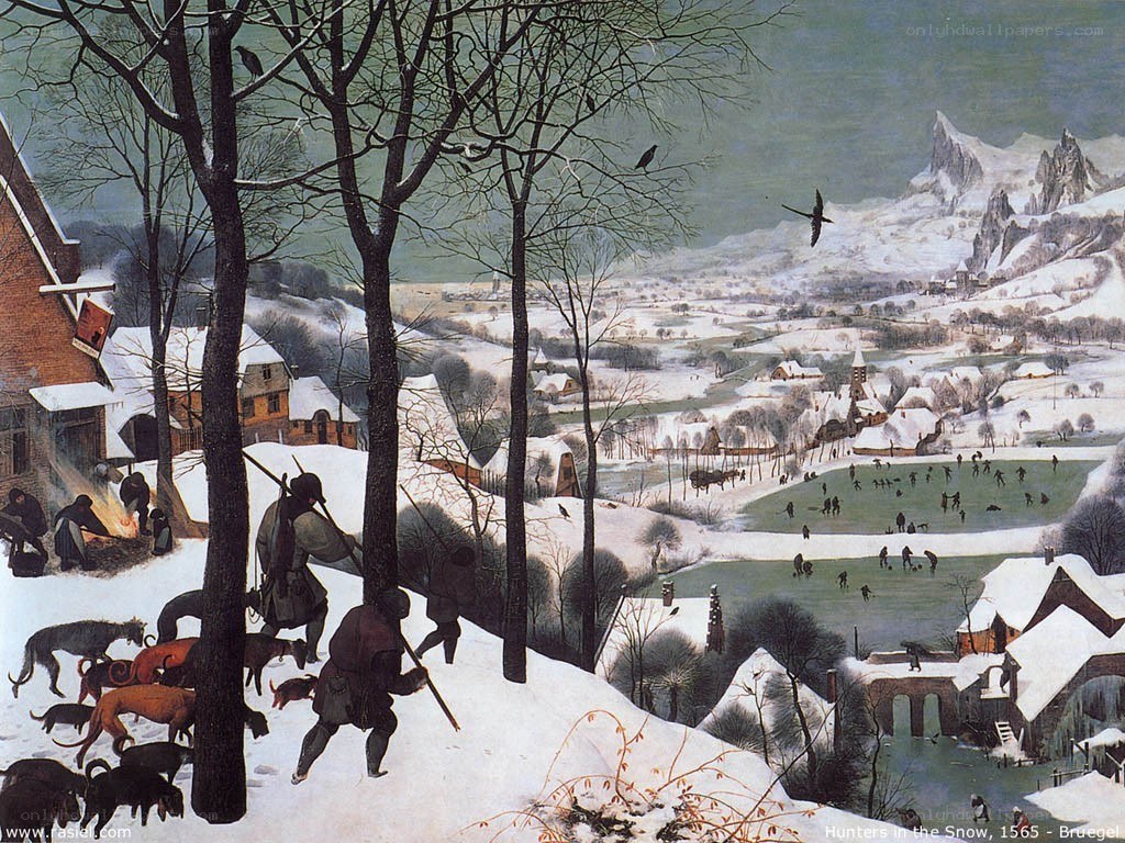 Hunters in the Snow