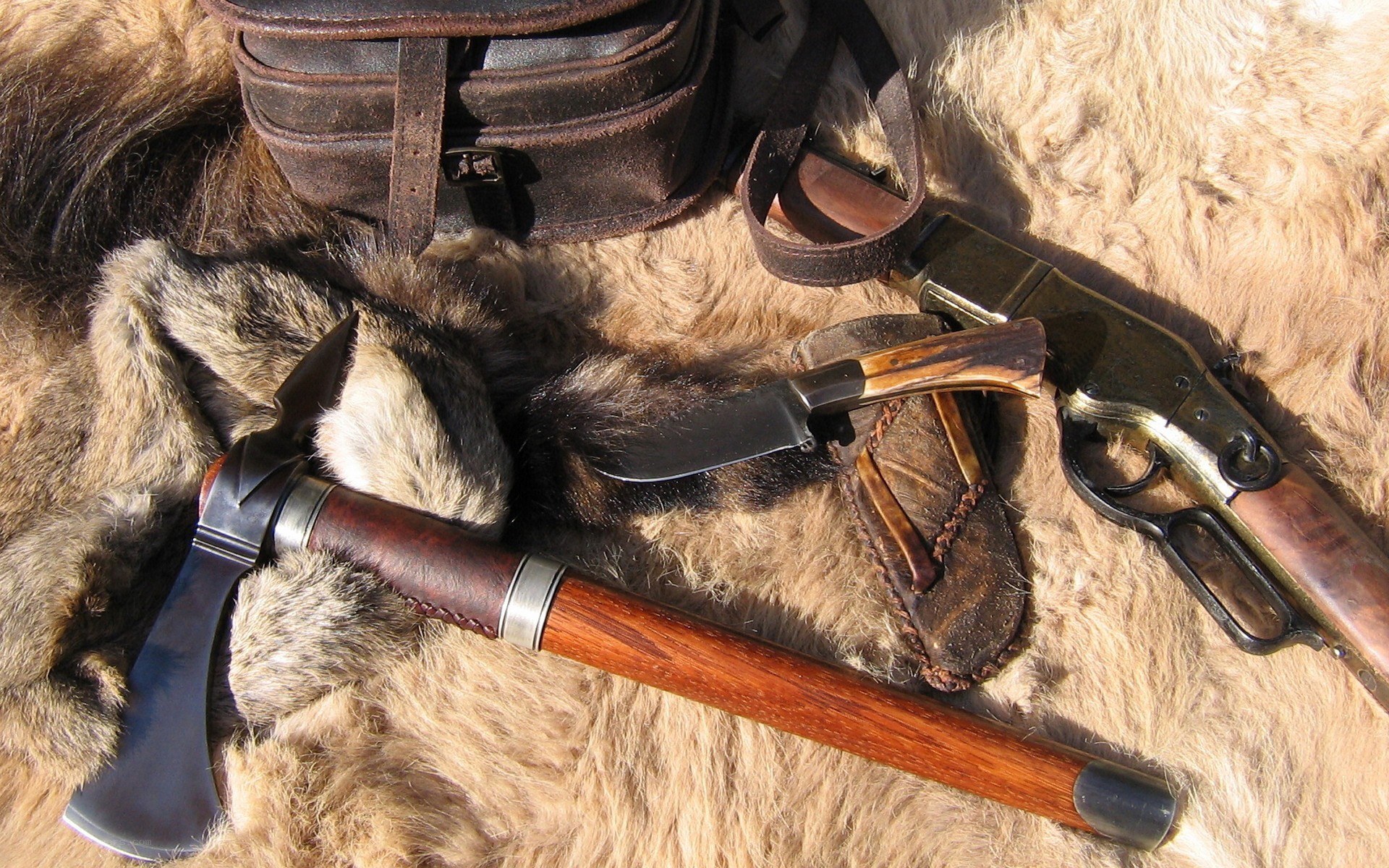 hunting gear on fur
