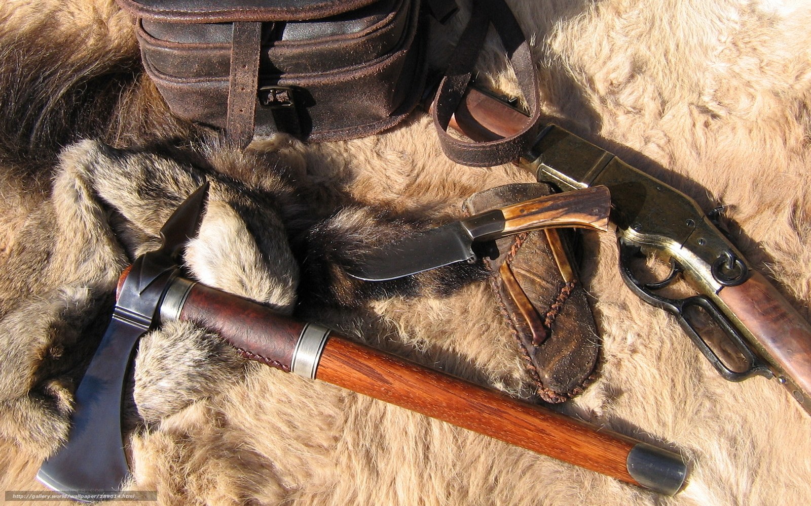 hunting gear on fur