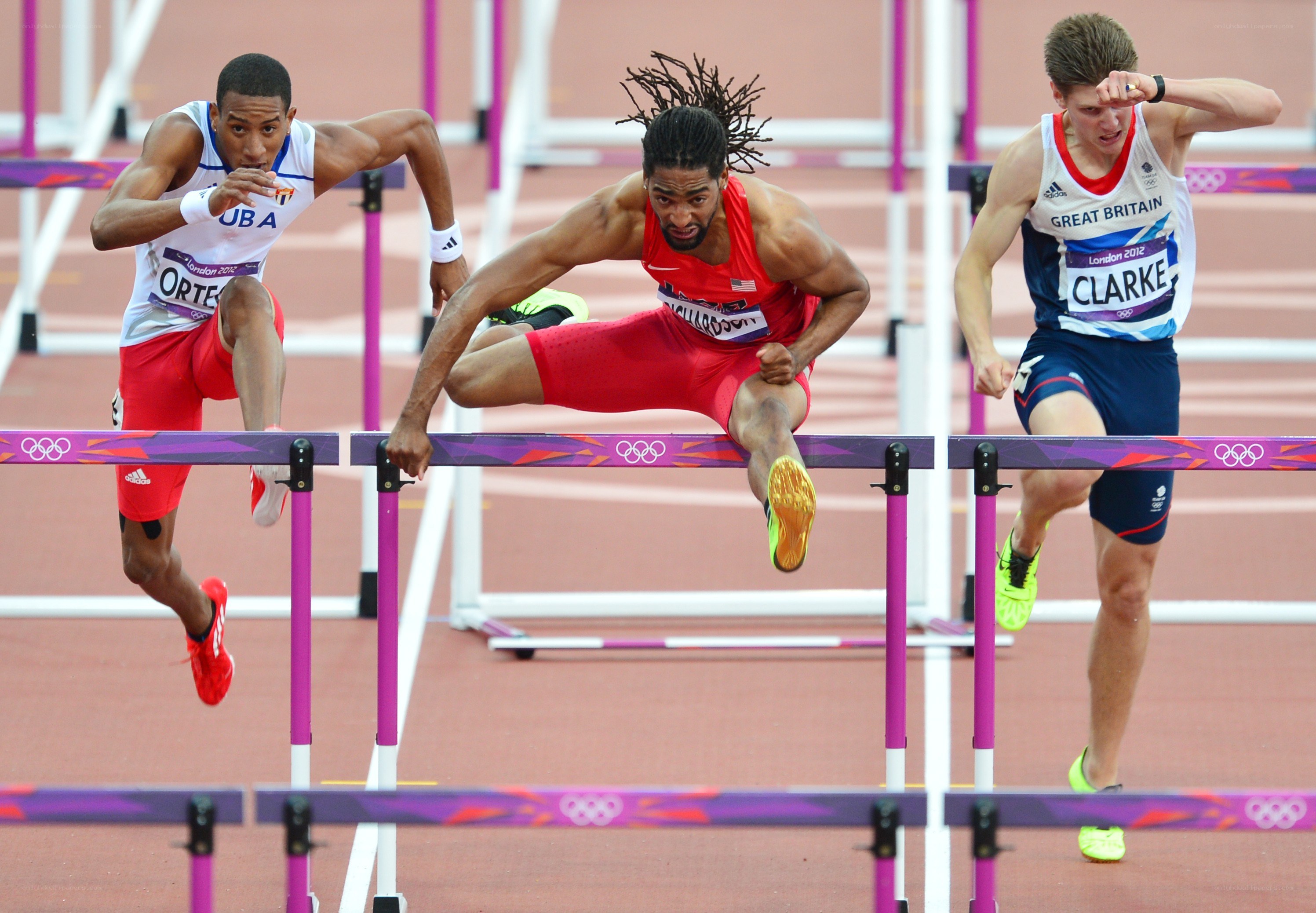 Hurdle race at the Olympics