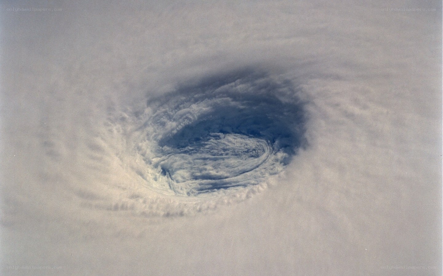 Hurricane eye from space