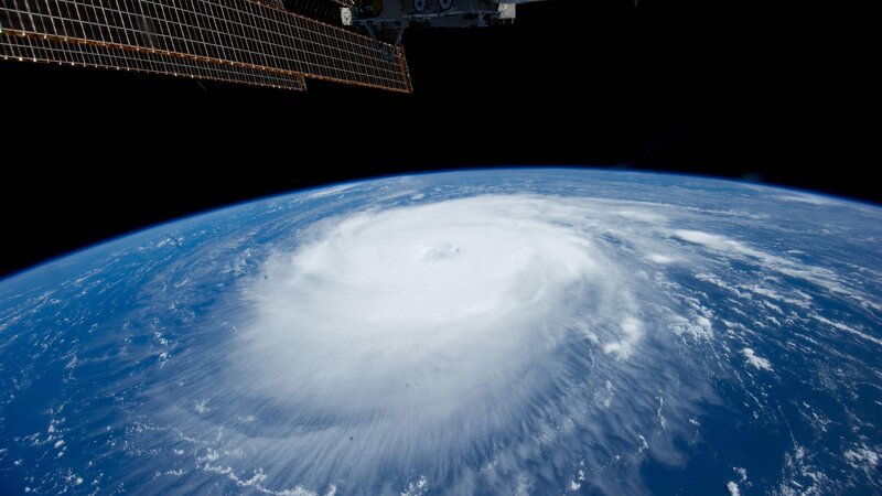 Hurricane from Space — Blue, Dramatic, Photograph, Earth