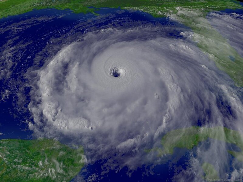 Hurricane from Space — Blue, Dramatic, Photograph, Ocean