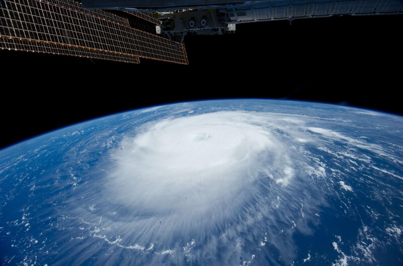 Hurricane from Space — Blue, Dramatic, Photograph, Satellite, Earth