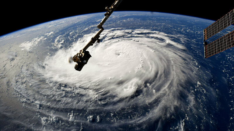 Hurricane from Space — Blue, Dramatic, Photograph, Satellite, Solar Panel