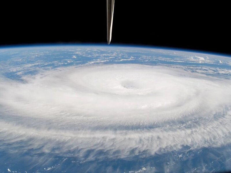 Hurricane from Space — Blue, Dramatic, Photograph