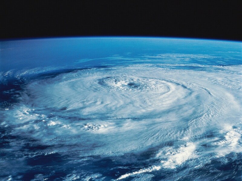 Hurricane from Space — Blue, Earth