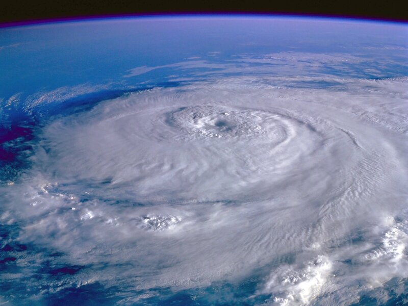 Hurricane from Space — Blue, Photograph