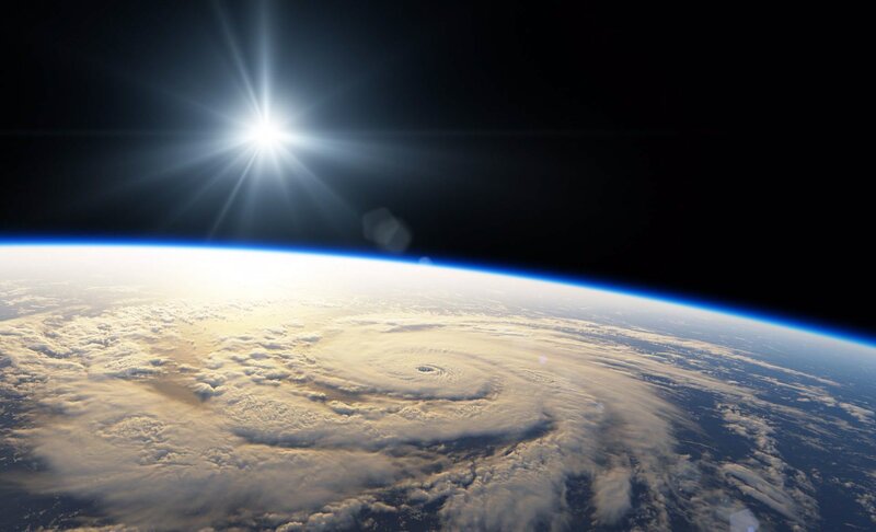 Hurricane from Space — Blue