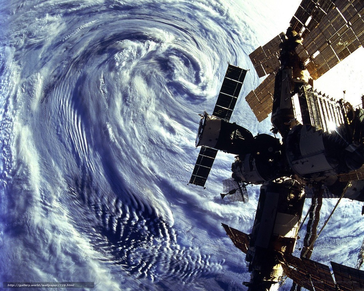 Hurricane from space station
