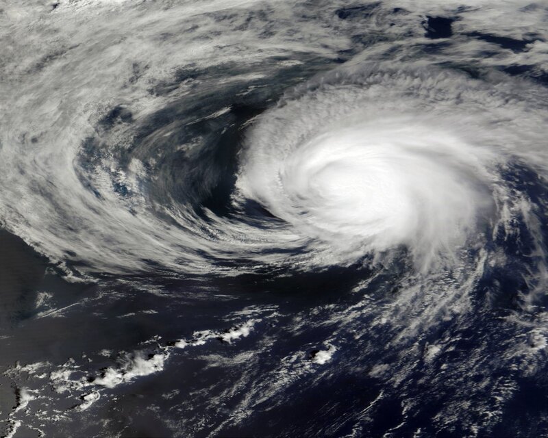 Hurricane from Space — White, Dramatic, Photograph, Clouds, Ocean