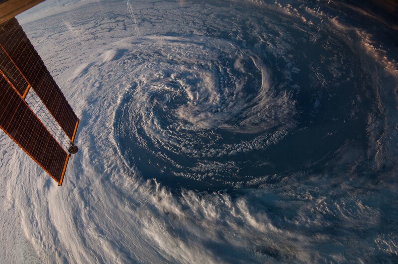 Hurricane from Space — White, Dramatic, Photograph, Solar Panel