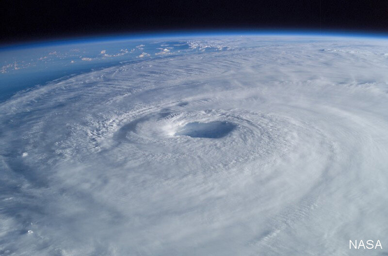 Hurricane from Space — White, Dramatic