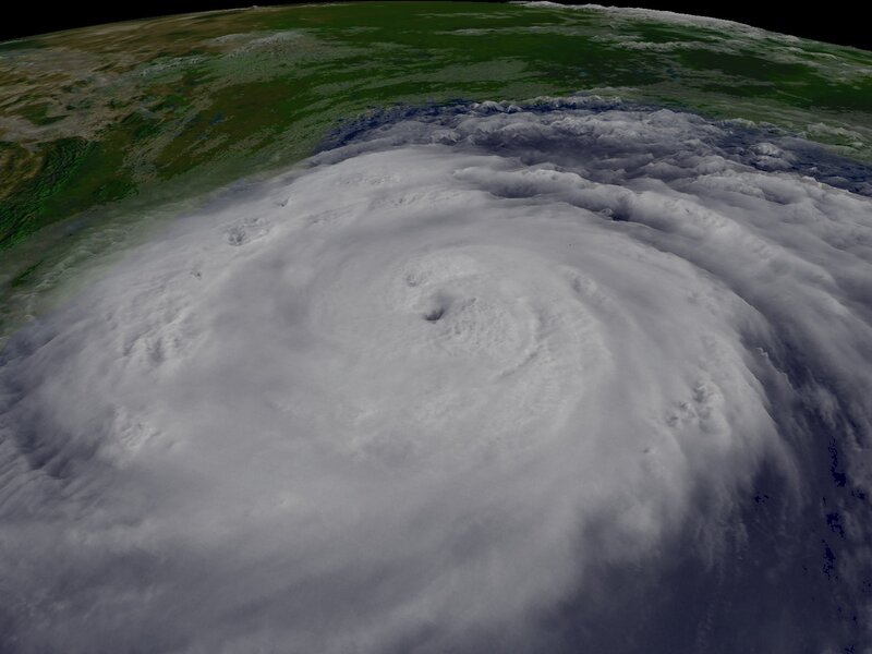 Hurricane from Space — White