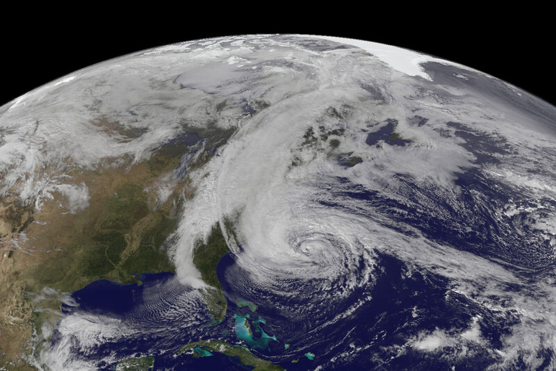 Hurricane over Atlantic