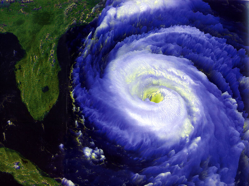 Hurricane over Florida — Blue