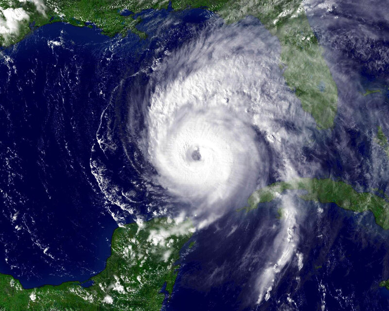 Hurricane over Gulf of Mexico