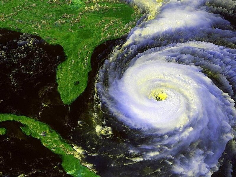Hurricane over the Gulf Coast