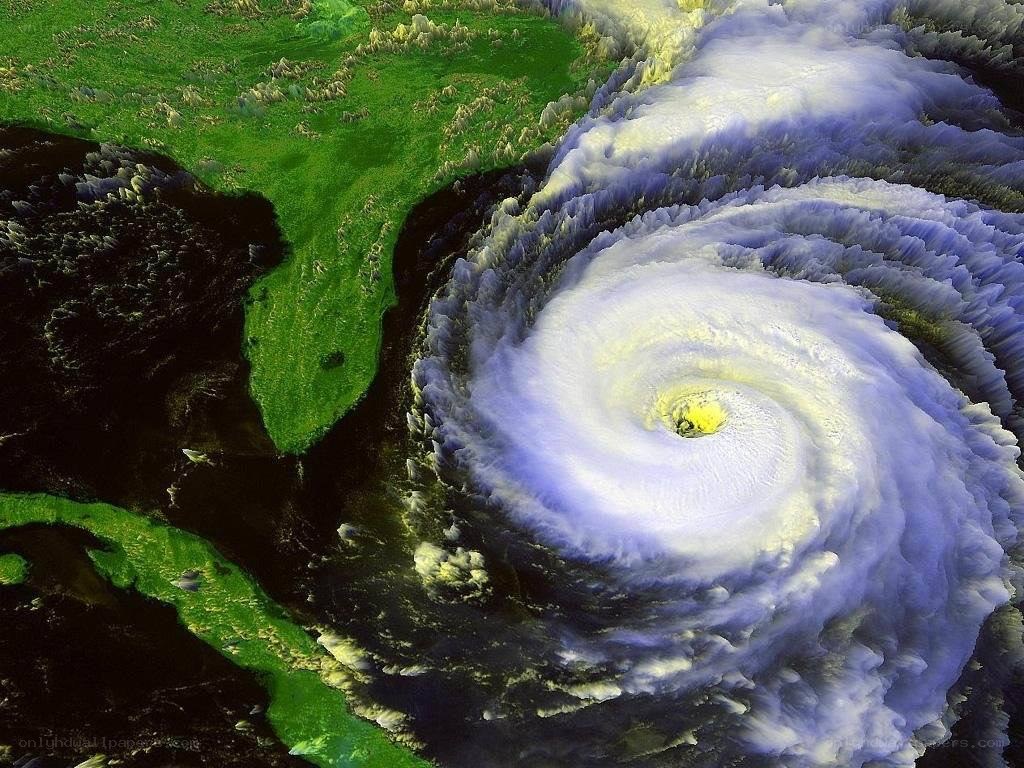 Hurricane over the Gulf Coast