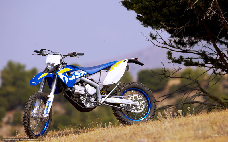 Husqvarna dirt bike on hillside