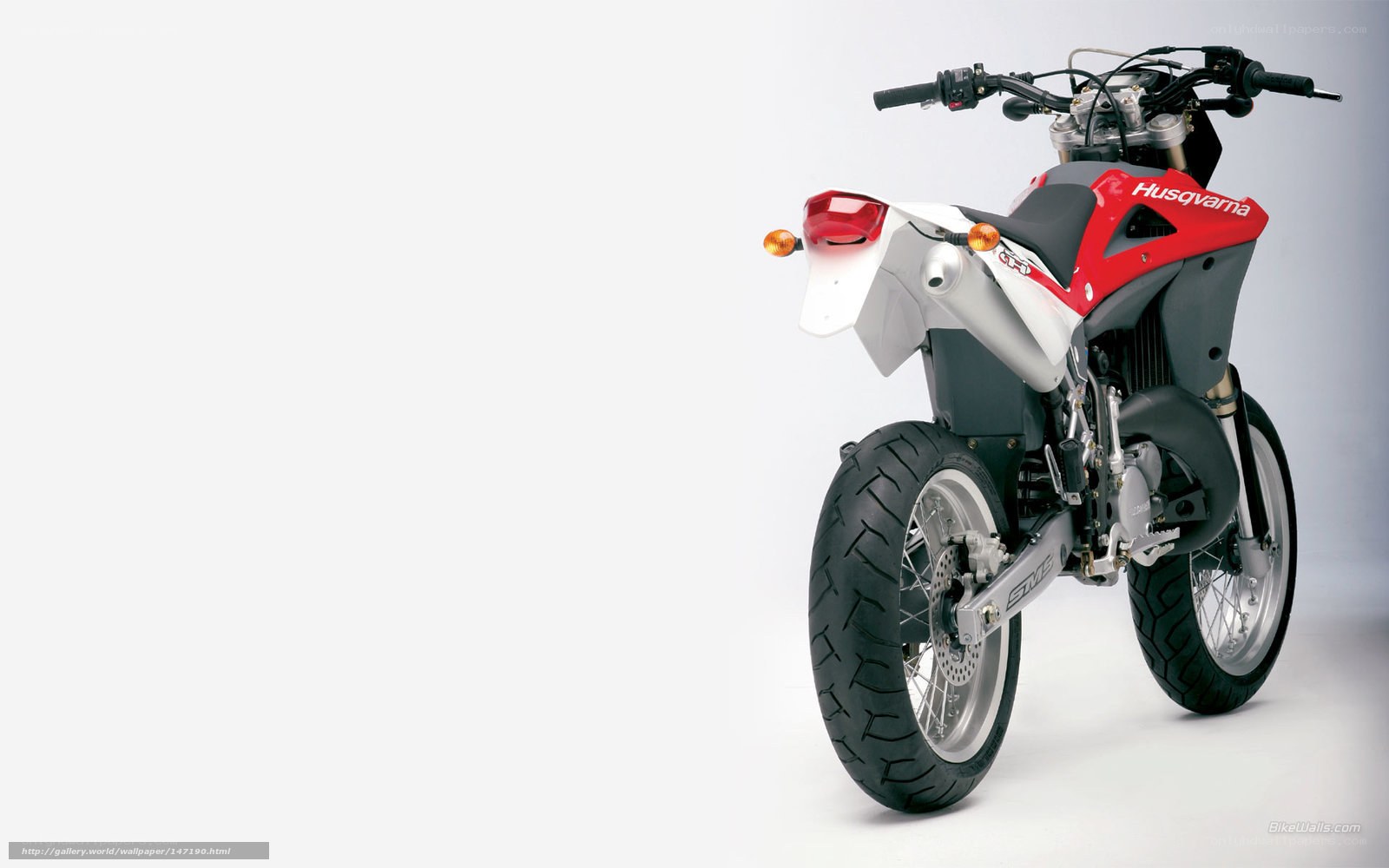 Husqvarna motorcycle rear view