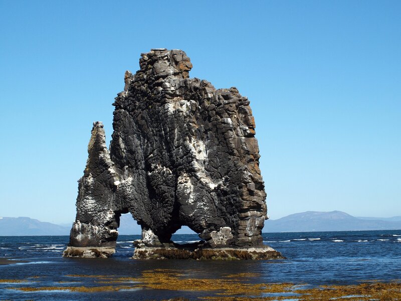 Hvitserkur Rock Formation — Blue, Serene, Afternoon