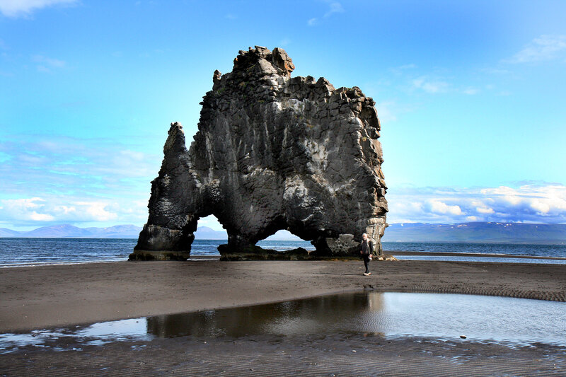 Hvitserkur Rock Formation — Blue