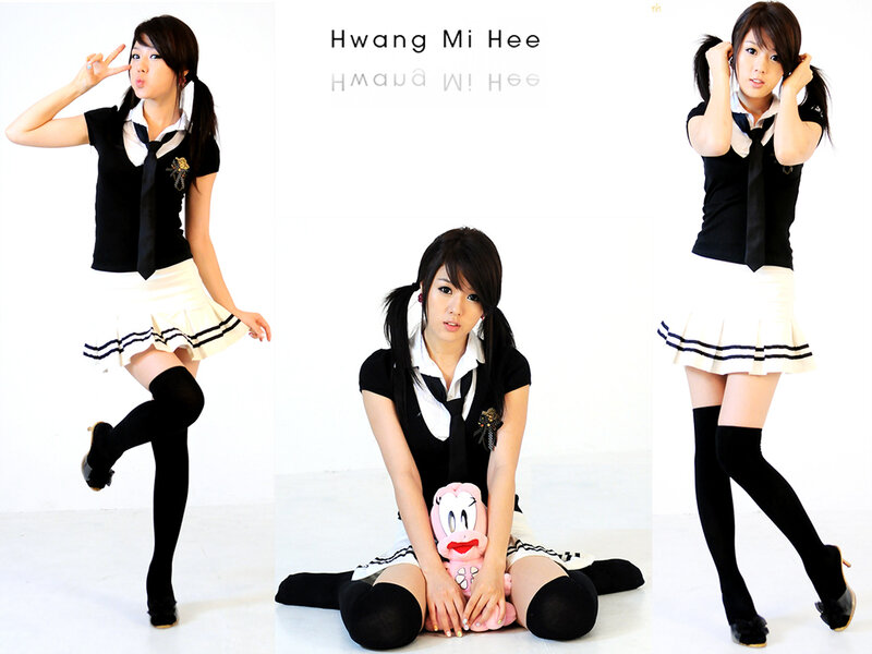 Hwang Mi Hee in school uniform