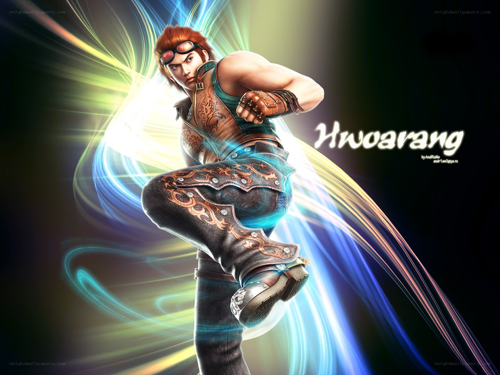 Hwoarang in action pose