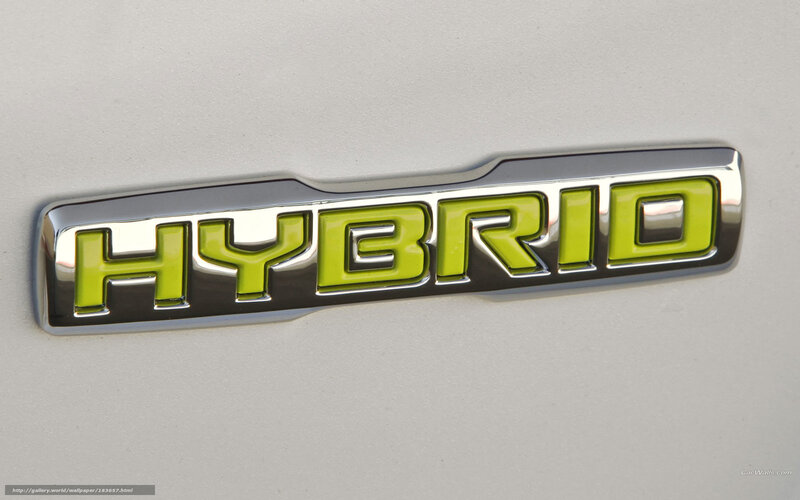 Hybrid Car Emblem — Silver