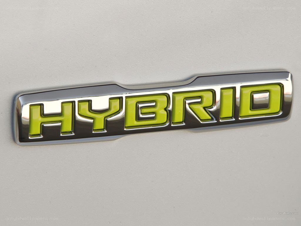 Hybrid car emblem