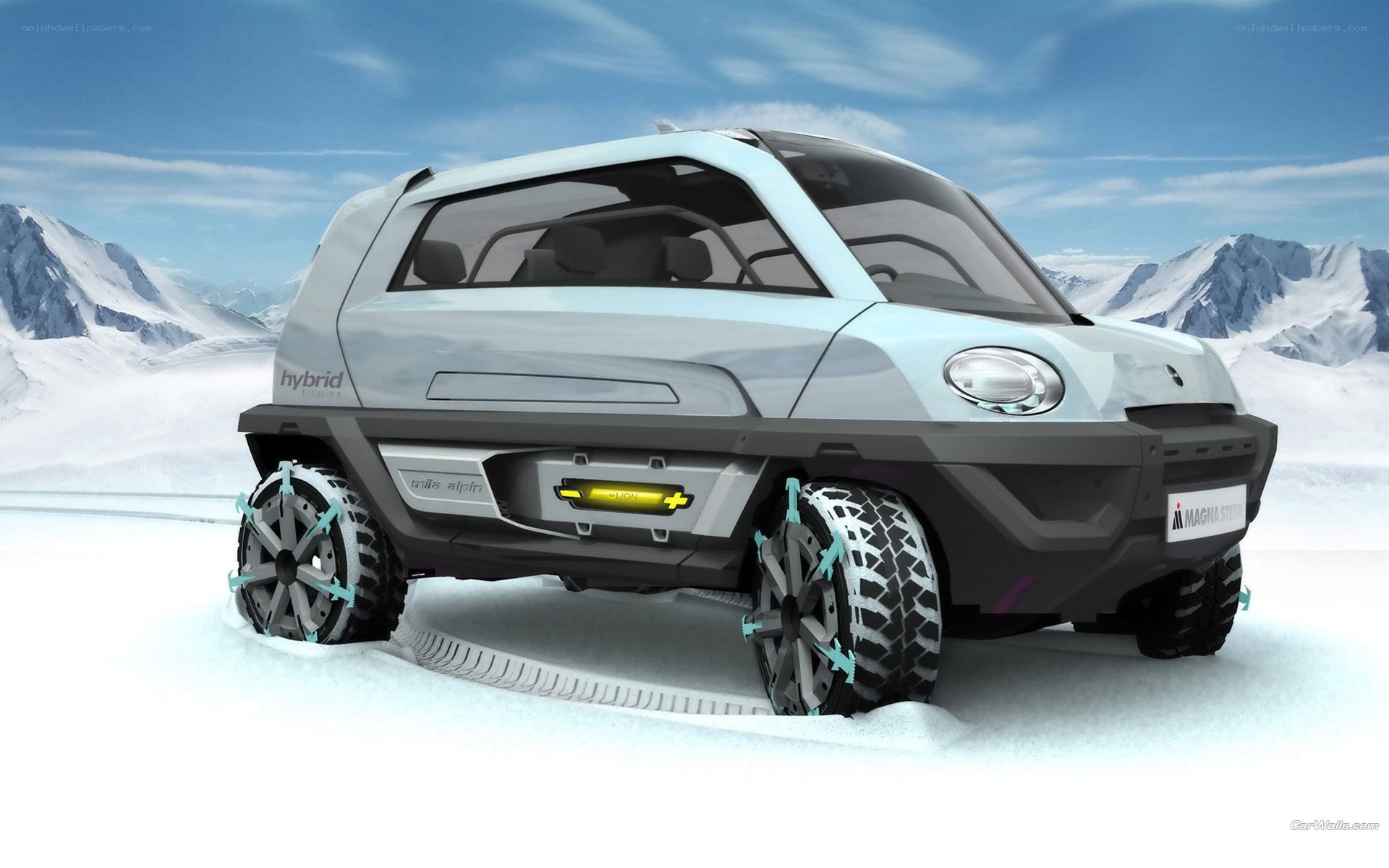 Hybrid snow vehicle concept