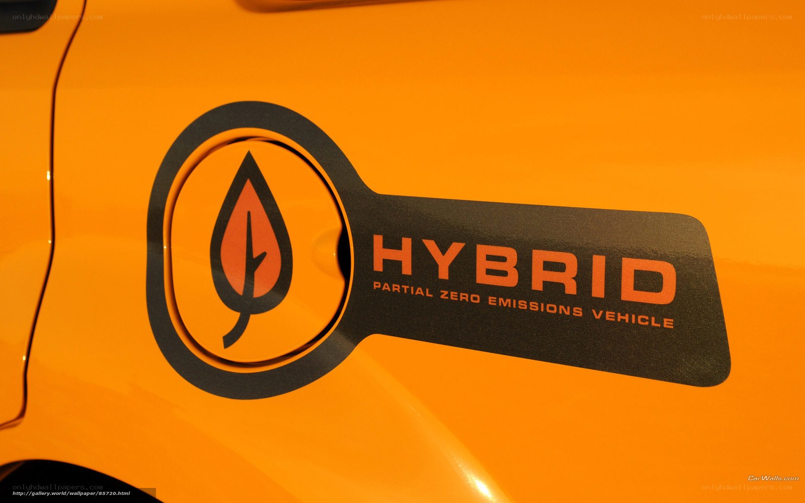 Hybrid vehicle emblem
