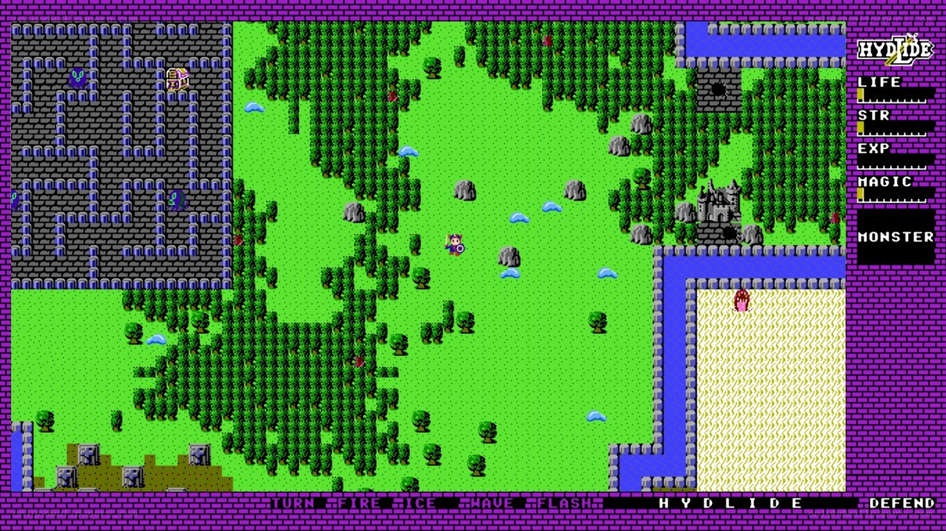 Hydlide game world map