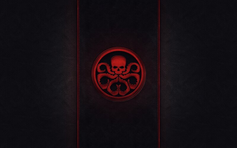 HYDRA logo on leather