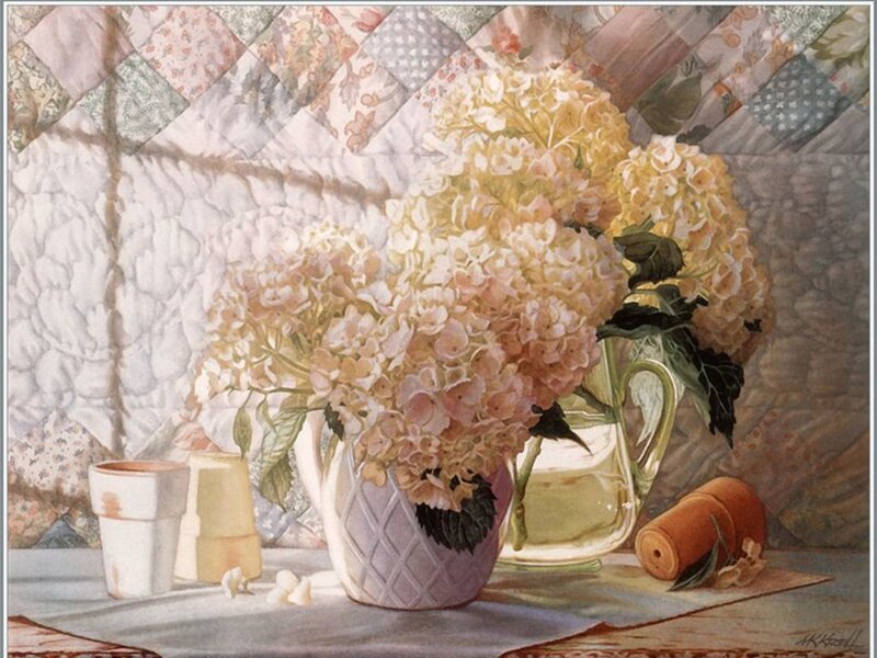 Hydrangea Bouquet in Pitcher