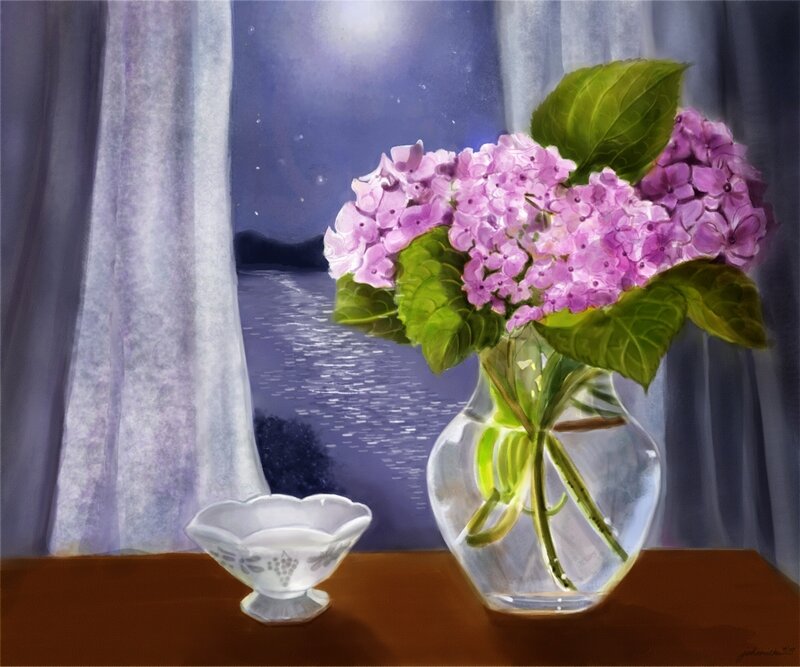 Hydrangeas by the Window