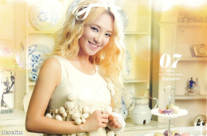 Hyoyeon in a white dress