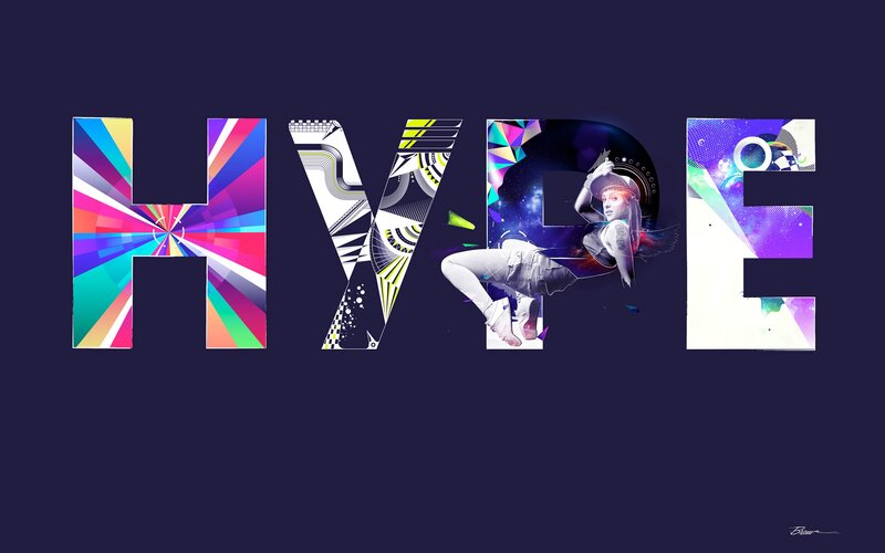 Hype word art design
